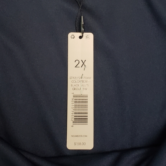 COPY - NWT Nic + Zoe Textured Night Midi Skirt in Black Multi - Picture 11 of 11